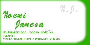 noemi jancsa business card